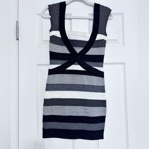 Sparkly black, white and grey bandage dress